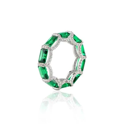 Anello Eternity Smeraldo Anelli Ruby Diamond