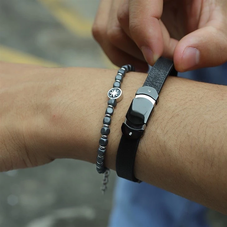 316L Stainless Steel Leather Bracelet With Zircon – Wholesale & Customizable suppliers